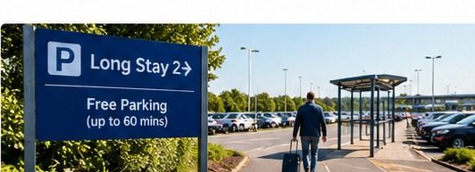 Does East Midlands Airport have free parking?