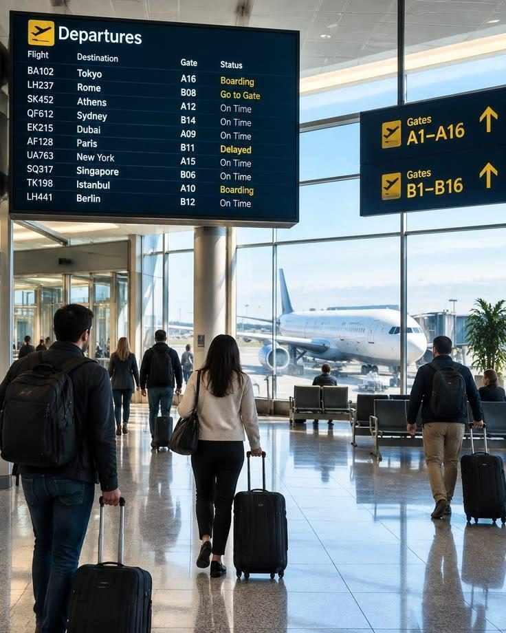 Terminal Departures & Flight Information Board – Grace periods protect against arrival delays